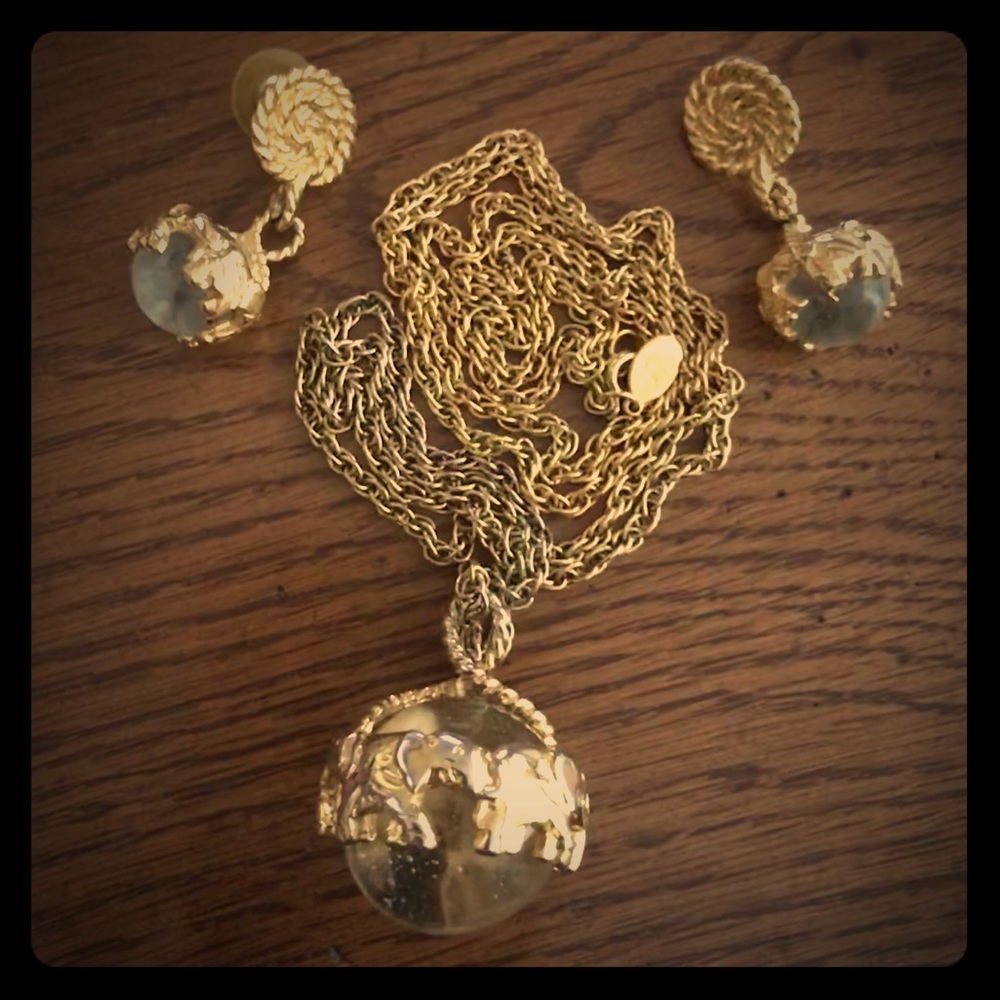Necklace and earrings